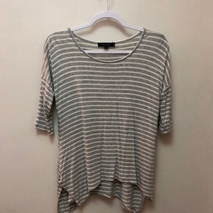 3/4 Sleeve. Could possibly wear with leggings